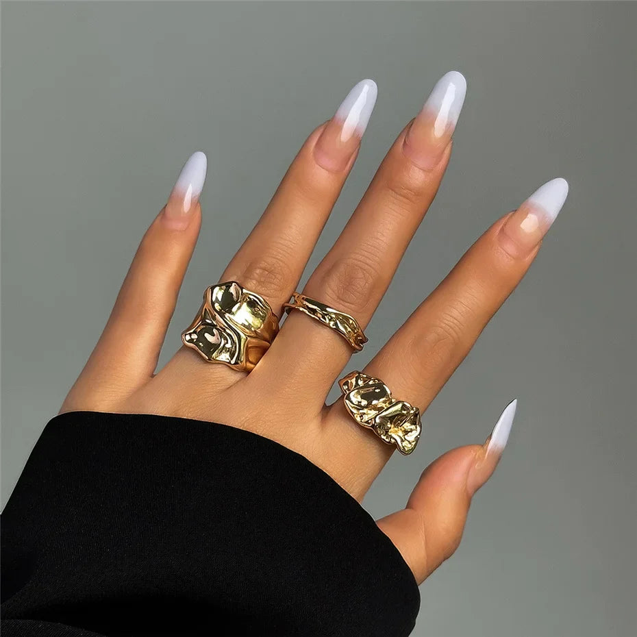 Golden Trinity Rings