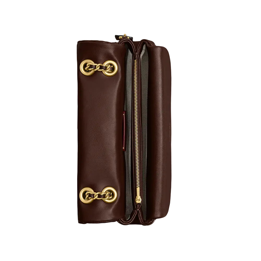 The Tabby Shoulder Bag 26 With Pillow Quilting- Brass/Maple