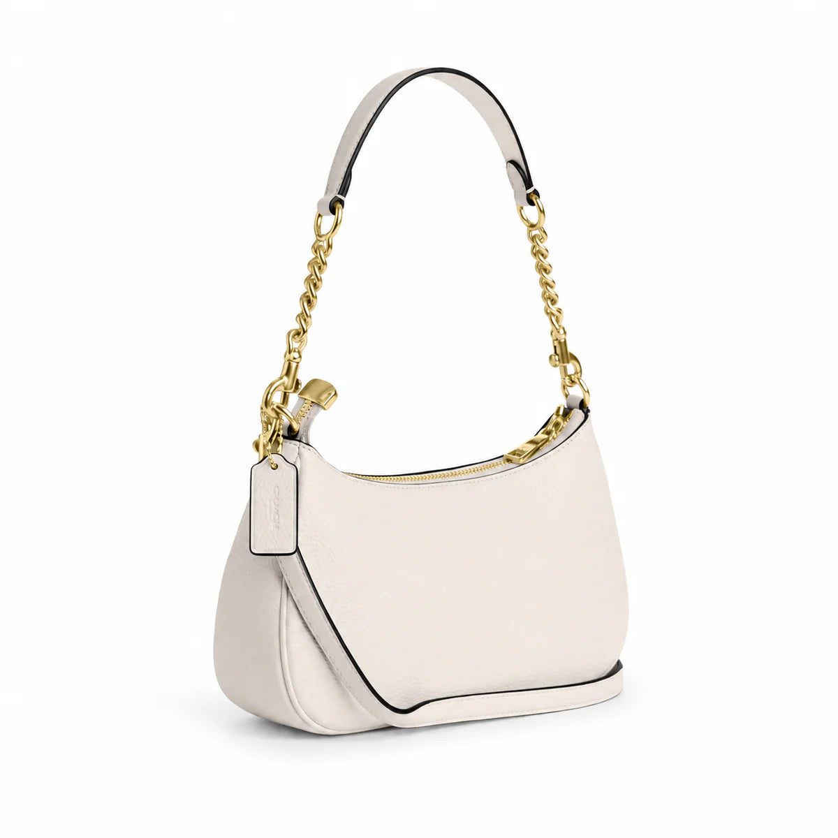 Teri Shoulder Bag In Signature Canvas - Gold/White