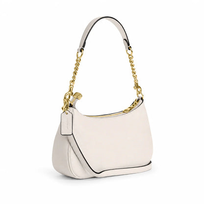 Teri Shoulder Bag In Signature Canvas - Gold/White