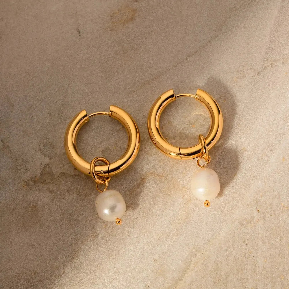 Pearl Pendant Earrings