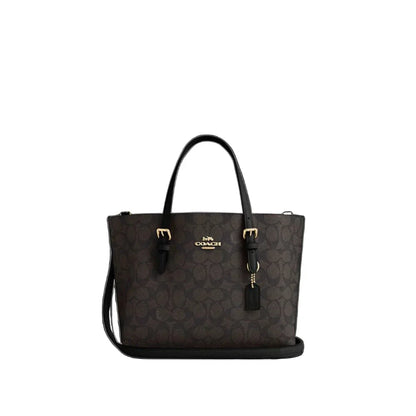 The Mollie Tote Bag 25 In Signature Canvas -  Walnut/Black